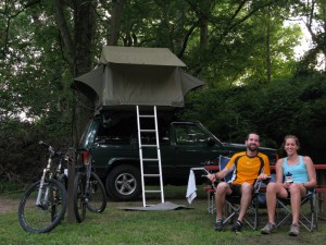 post bike ride at camp.