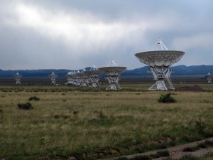 Looking up for radio signals from deep space.
