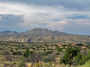 On the scenic road to Santa Fe.