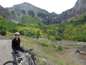 Taking a break on the way to Bridal Veil Falls.