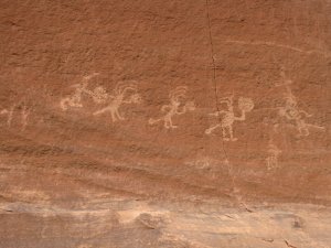 The petroglyphs.
