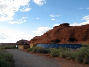 Solar power at the Needles Outpost campground.