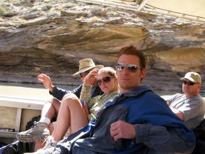 On the jetboat back up the Colorado.