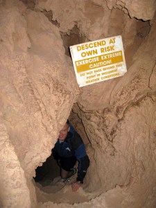 Down the treacherous descent to Mooney Falls.