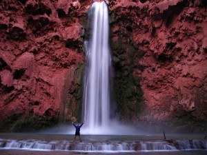 Steve in front of Mooney Falls.